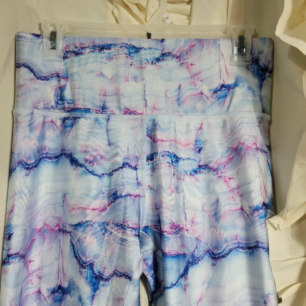TEREZ Active Super High Band 7/8 Legging in Blue Marble Large - Picture 4 of 13